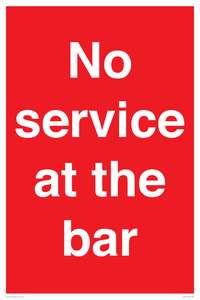 No service at the bar